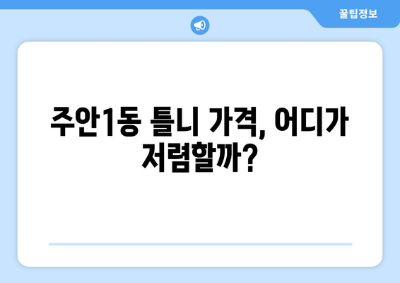 인천 미추홀구 주안1동 틀니 가격 비교 가이드 | 틀니 종류, 가격 정보, 추천 팁