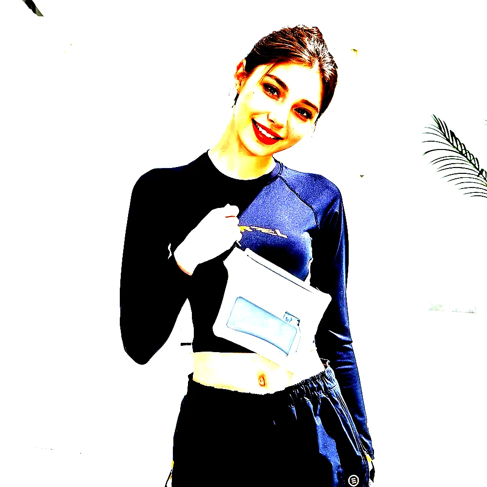 1+1 디웨이브 에어쿠션 핸드폰 스마트폰 크로스 방수팩 물놀이 해외 여행 화이트(M)+블랙(M) 이미지 1