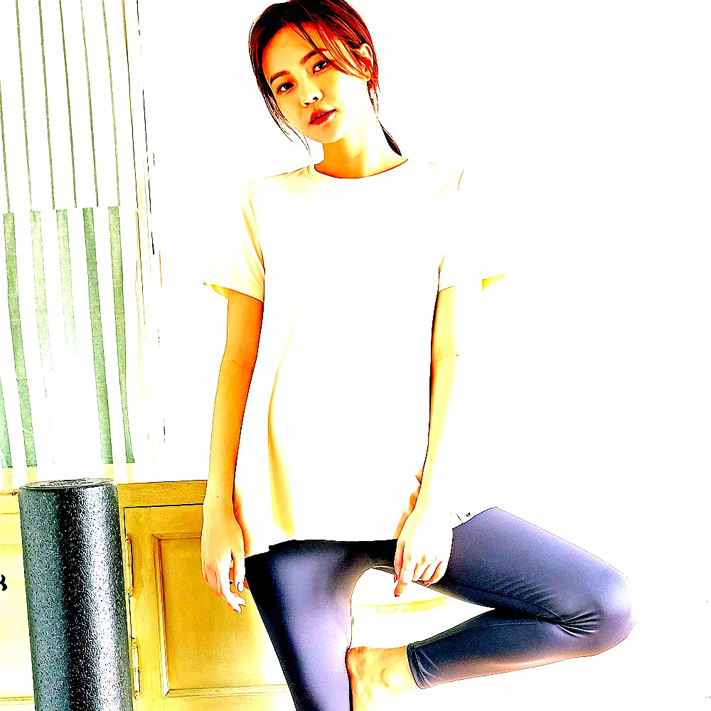 블룸마터니티 슬림 임산부 요가바지 임부복 요가복 애쉬그레이, S 이미지 3